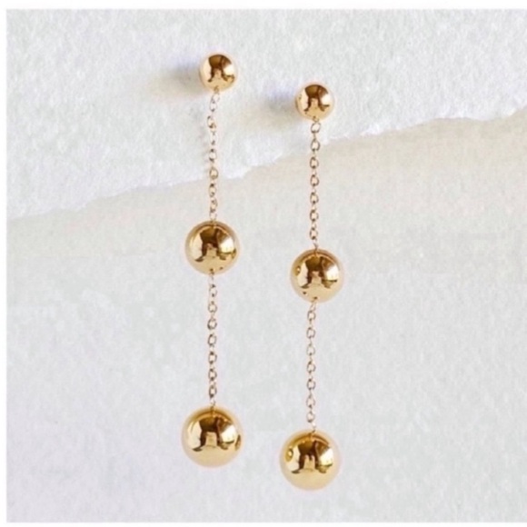 Free People Jewelry - New! Free People Gold Drop Earrings NWOT